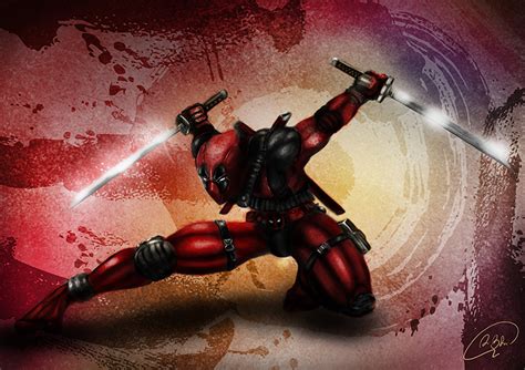 Fondos De Pantalla Deadpool Héroe Espadas Fantasía Descargar Imagenes