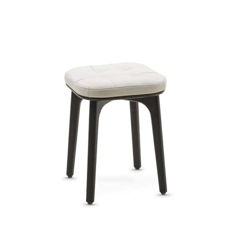 Comfort and practicality make for a great leather stool. Utility Bar Stool // White Leather (Small) - Stellar Works ...