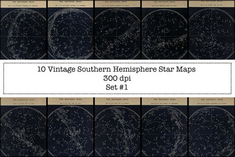 Southern Hemisphere Star Maps Graphic By Made By Sarah Jane · Creative