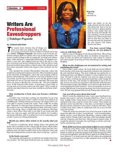 Most instructors care the most about a proper formatting rather than the content. On Writing and Life: My Interview with TELL Magazine