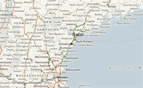 Map Of Saco Maine Area