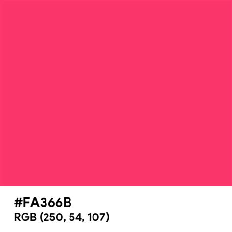 Hot Cherry Red Color Hex Code Is Fa366b