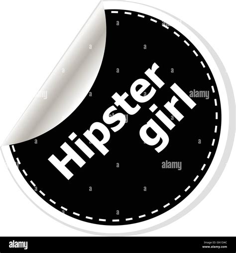 hipster girl black and white button like counter notification icon vector illustration stock