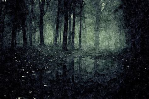 Oil Painting Art Made By Algorithms Dark Forest By Nymoutorsolpain On