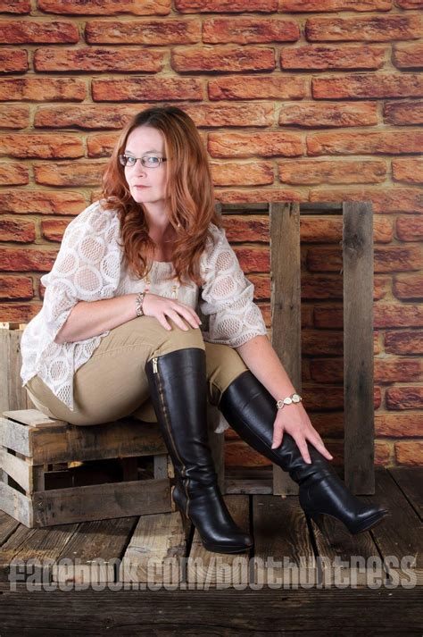 Scarlet Winters In Jeans And Boots Knee High Boots Over Knee Boot