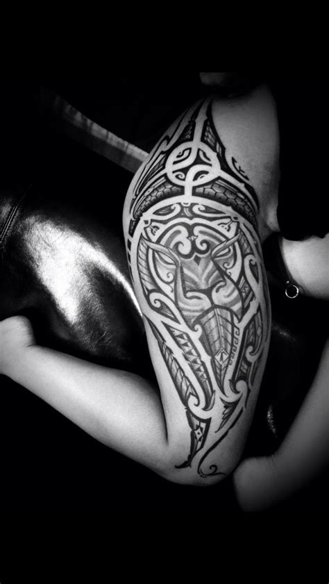 Polynesian Tribal Tattoo Lion Rastafari Tatts I