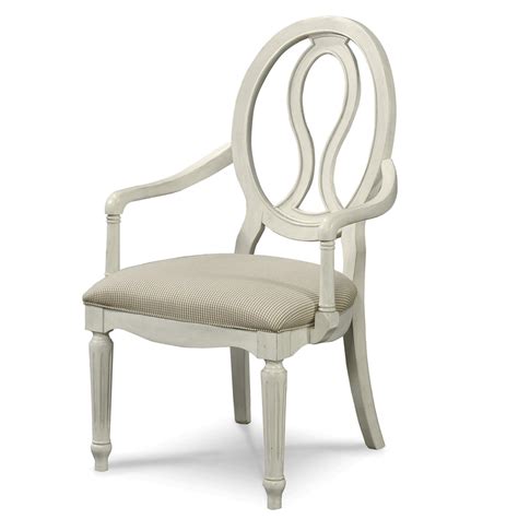 Original wood finish and upholstery in excellent. Country-Chic Maple Wood White Pierced Back Arm Chair | Zin ...