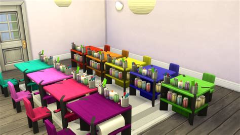 Sssvitlans Sims 4 Cc Furniture Activity Table Sims 4