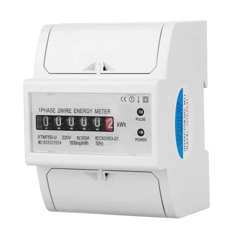 Buy Electric Kwh Meter 220v Single Phase 4p Energy Meter Din Rail Type