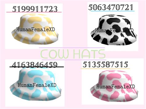 Bloxburg face codes / none of these are promo codes for. Four Different Cow Hat Codes! in 2020 | Roblox codes, Cow ...