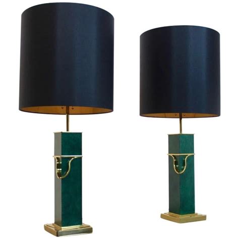 The earliest lamps of the period combined the figurative aesthetics of the the 1930s and '40s with. Pair of Green and Brass Mid-Century Modern Table Lamps For ...