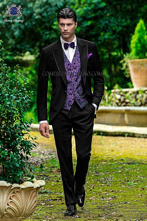 Fashion Black Men Wedding Suit Model 1063 Mario Moyano Collection