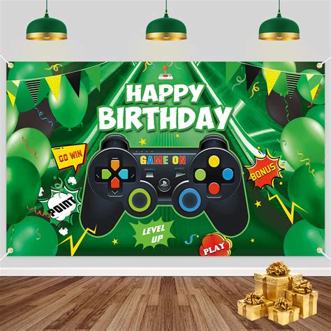 Buy Video Game Happy Birthday Backdrop Video Game Party Decorations