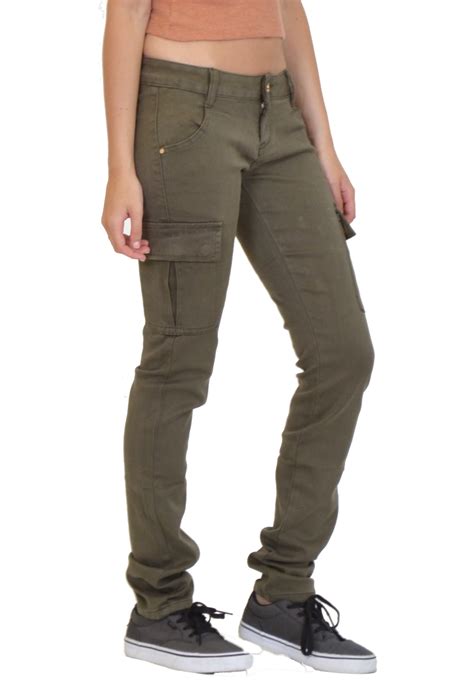 New Womens Ladies Slim Fitted Stretch Combat Jeans Pants Skinny Cargo Trousers