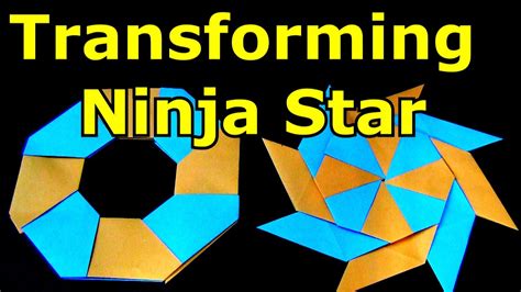 How To Make A Paper Transforming Ninja Star Origami Youtube