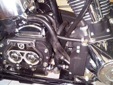 Bigtwin harleys will sump a bit a especially after sitting a bit but this much is way too much. Oil Cooler Diagram for softail - Harley Davidson Forums