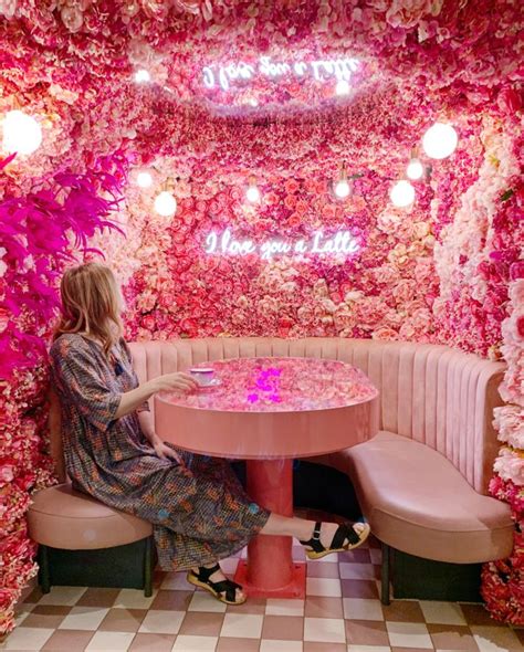 5 Pink Cafes You Have To Try In London Pink Cafe Coffee Shop