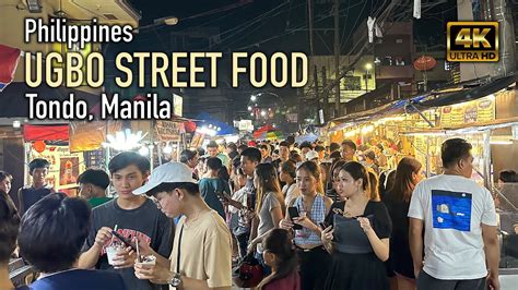 Best Filipino Street Food In Manila Ugbo Street Food Philippines Night Market Youtube