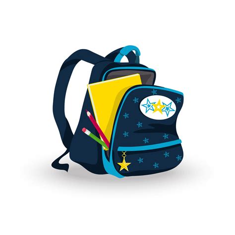 School And Preschool Backpack For Children Dark Blue With Stars Space