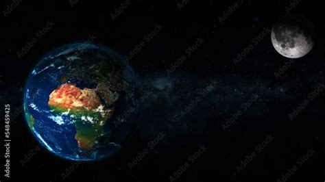 Space 3d Planet Earth Moon Stock ビデオ Adobe Stock