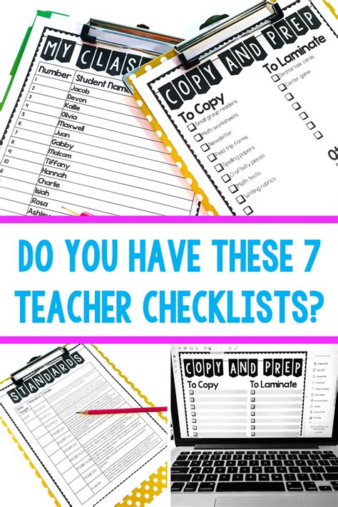 Checklists Help With Classroom Management And Organization Thats Why