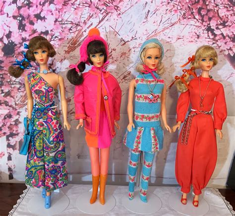 Vintage Mod Barbies In Stylish Mattel Outfits