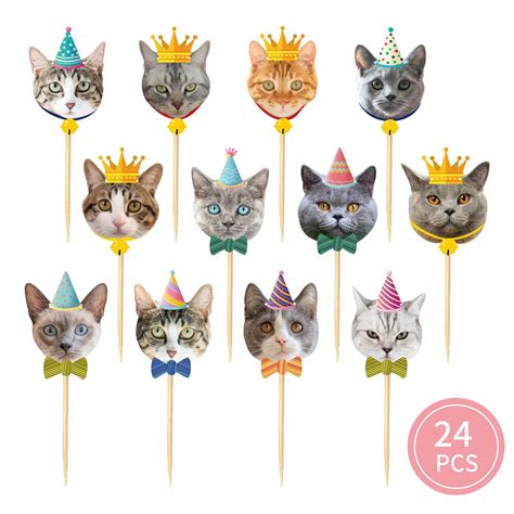 Buy Cat Cupcake Toppers Since1989 Cat Party Supplies Decorations