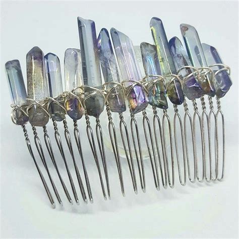 New Quartz Crystal Hair Combs Back In Stock Available In Gold Silver