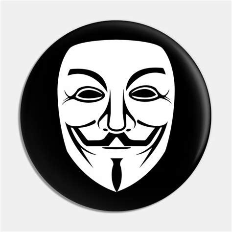 Anonymous Mask Anonymous Pin Teepublic
