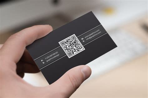 Qr (quick response) code is a combination of encrypted characters. Simple QR Code Business Card Design Template Photoshop ...