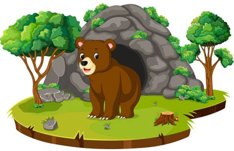 Royalty Free Bear Cave Clip Art Vector Images And Illustrations Istock