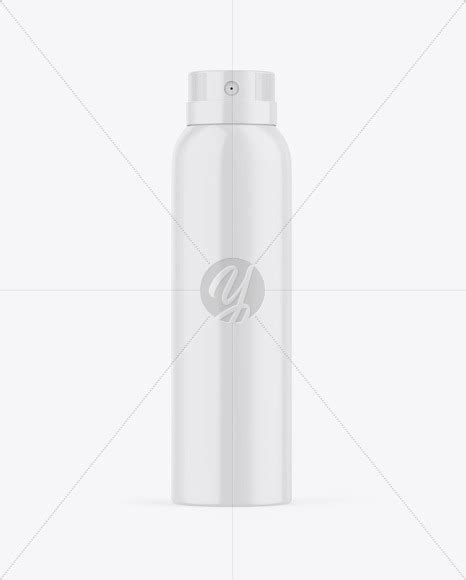 Download Glossy Aerosol Spray Bottle Mockup in Bottle Mockups on Yellow Images Object Mockups