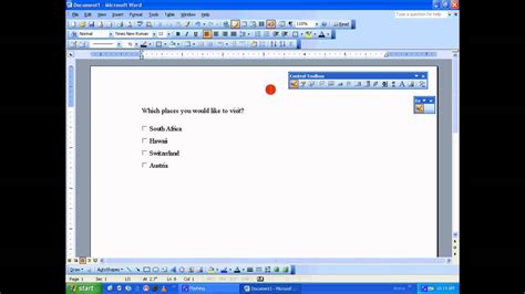 How do you make text box in microsoft word? MS Word Tutorial - Multiple answers for a question using ...