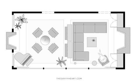 5 Furniture Layout Ideas for a Large Living Room, with  