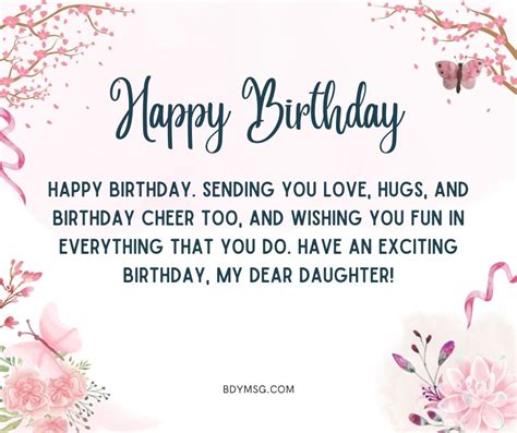 45 Best Happy Birthday Wishes For Daughter Bdymsg