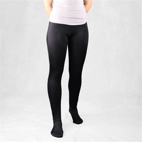 Footed Leggings Shiny Footed Spandex Leggings