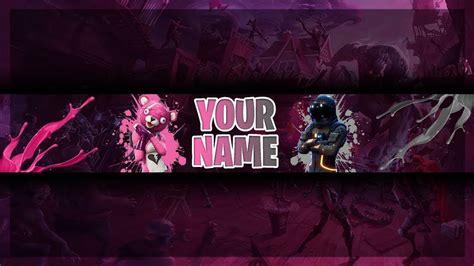 Free New Fortnite Banner Template Youtube Banner Photoshop