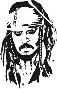 Jack Sparrow Logo Vector (.CDR) Free Download | Silhouette drawing, Silhouette art, Sparrow art