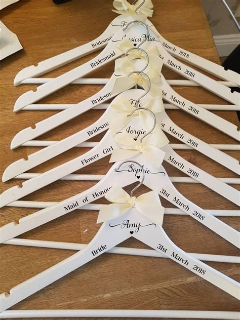 Personalised Wedding Coat Hangers Clothes Hangers White Etsy