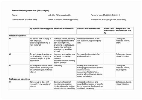 40 Individual Development Plan Template Desalas Template Personal