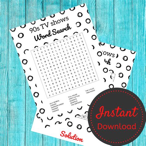 We did not find results for: 90s TV Shows Game Word Search Printable Word Search For ...