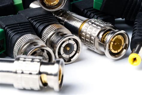 Various Connectors For Coaxial And Twisted Pair Cable For Video Signal
