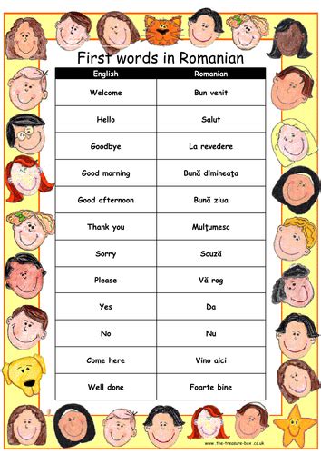 Useful Words And Phrases In Romanian ~ Ideal For Children With A