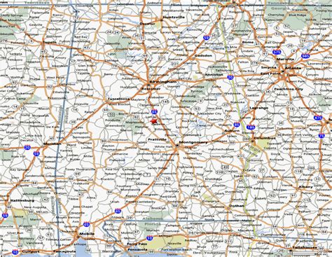 Libya is surrounded by the mediterranean sea, egypt, sudan, niger, chad, tunisia, and algeria. Printable Map of State Road Map of Alabama, Road Map - Free Printable Maps & Atlas