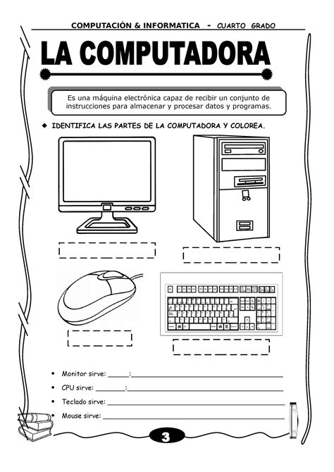 Imagenes De Las Partes De Una Computadora Para Colore