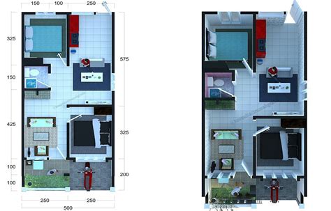 Poin menarik dari update rumah split level 6x10 desain rumah minimalis adalah. 100+ Denah Rumah Minimalis 6×10 m Type 60 Terbaru 2021 ...
