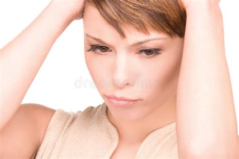Unhappy Woman Stock Image Image Of Expression Depressed 13073949