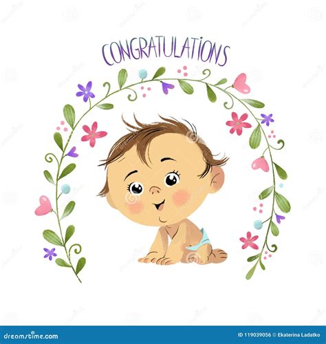 Congratulations Baby Boy Stock Illustrations 5553 Congratulations