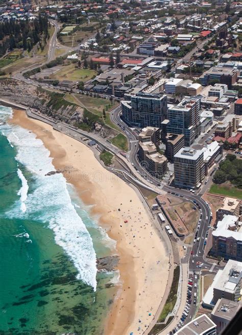 Aerial View Of Newcastle Beach Australia Stock Image Image Of