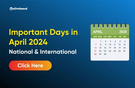 Important Days In April 2024 Check National And International Dates